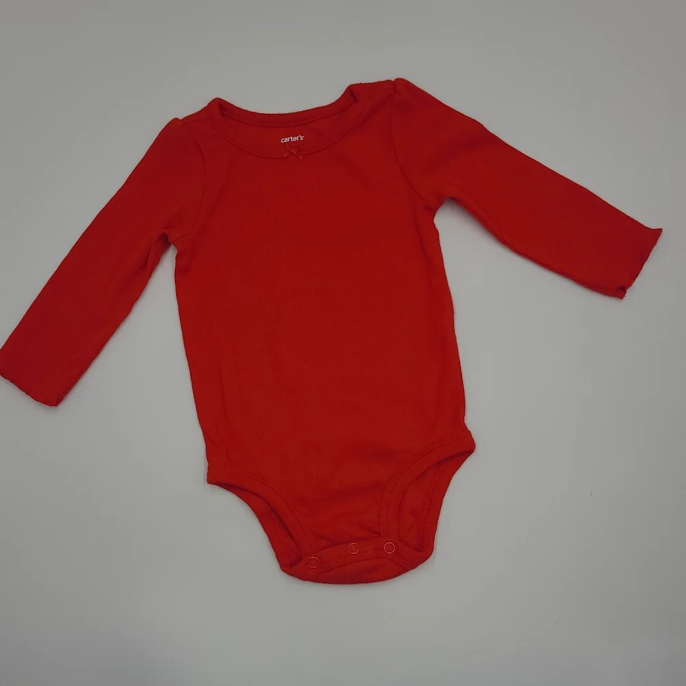 Carter's baby girl holiday plaid jumper set size 9 months